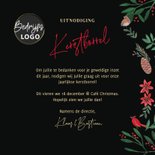 Uitnodiging kerstborrel kerstkrans met bosdieren 3