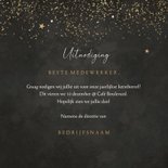 Uitnodiging kerstborrel krijtbord goud champagne kerst ster 3