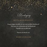 Uitnodiging kerstborrel krijtbord goud champagne kerst ster 3