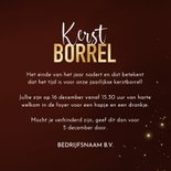 Uitnodiging kerstborrel rood stijlvol goud zakelijk 3