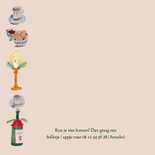 Uitnodiging kerstdiner doodle illustratie eten en drinken 2