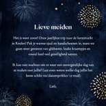 Uitnodiging kerstmarkt kerstbal sterren goud foto 3