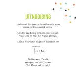 Uitnodiging kinderfeestje grappig bijtjes ballonnen confetti 3