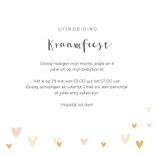 Uitnodiging kraamfeest baby meisje hartjes foto's 3