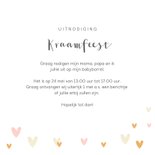 Uitnodiging kraamfeest baby meisje hartjes foto's 3