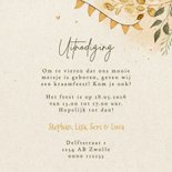 Uitnodiging kraamfeest lief zusje of broertje herfst vosjes  3