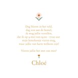 Uitnodiging lentefeest met vrolijke bloemen en goudfolie 3