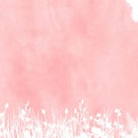 Uitnodiging lentefeest silhouet meisje op schommel waterverf Achterkant