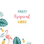 Uitnodiging lentefeest tropical hawaii flamingo ananas 2