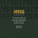 Uitnodiging met gouden sixty en papierlook stijlvol 3