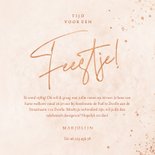 Uitnodiging met koperen spetters tijd voor een feestje 3