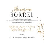 Uitnodiging nieuwjaarsborrel champagnefles bubbles logo 3