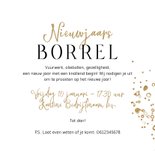 Uitnodiging nieuwjaarsborrel champagnefles bubbles logo 3