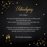 Uitnodiging nieuwjaarsborrel zwart goudlook sterren 2026 3