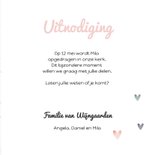 Uitnodiging opdraging roze wegwijzer en harten 3