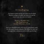 Uitnodiging oud en nieuw vuurwerk goud sierlijke typografie 3