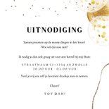 Uitnodiging oudejaarsavond 'Glitter&Glamour Party' goudlook 3