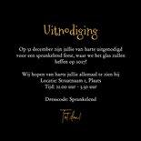 Uitnodiging oudejaarsavond oud en nieuw feestje goud 3