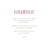 Uitnodiging paasontbijt met illustratie van paashaas 3