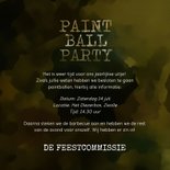 Uitnodiging paintballparty feest camouflage typografie 3