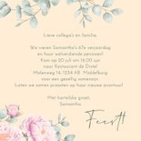 Uitnodiging pensioen roze pioenrozen 3