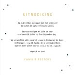 Uitnodiging pensioenfeest krijtbord goud lampjes confetti 3