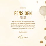 Uitnodiging pensioenfeest met slingers ballonnen en confetti 3