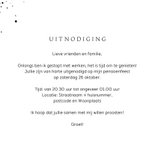 Uitnodiging pensioensfeest 'Celebrate life' goud en confetti 3