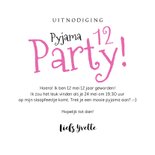 Uitnodiging pyjama party illustratie slaapmasker confetti 3