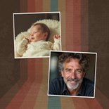 Uitnodiging retro 3d 1966 lijnen gekleurd zestig jaar 2