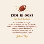 Uitnodiging rugby feestje sporten feesten stoer foto 3