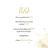 Uitnodiging 'samen 100' met spetters en foto 3