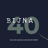 Uitnodiging stoer 40ste verjaardag man met foto 2