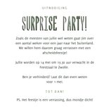 Uitnodiging surpriseparty sssht groene confetti 3