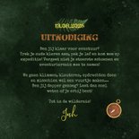 Uitnodiging survival feestje stoer expeditie scouting 3