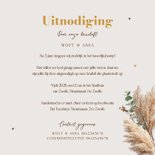 Uitnodiging trouwkaart boho krans pampas 3