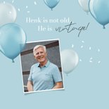 Uitnodiging verjaardag 70 jaar 1956 ballonnen blauw fotos 2