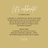 Uitnodiging verjaardag 85 jaar foto feestelijk goud koper 3