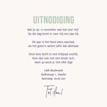 Uitnodiging verjaardag bloemen abstract stijlvol foto  3