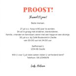 Uitnodiging verjaardag kraftlook met vrolijke bloemen 3