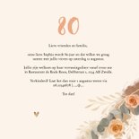 Uitnodiging verjaardag vrouw bloemen klassiek goud 3