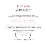 Uitnodiging verjaardag  vrouw hip met geschilderde bloemen 3