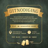 Uitnodiging verjaardagsfeest 50 jaar met bier pullen 3