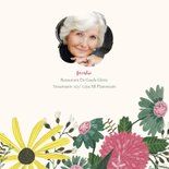 Uitnodiging verjaardagsfeestje botanisch bloemen en vogel 2