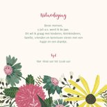 Uitnodiging verjaardagsfeestje botanisch bloemen en vogel 3