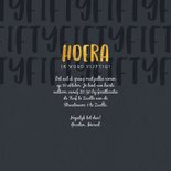 Uitnodiging vierkant met gouden fifty en papierlook 3