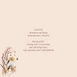 Uitnodiging vijfenzeventig jaar met bloemen en hartjes 2