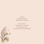 Uitnodiging vijfenzeventig jaar met bloemen en hartjes 2