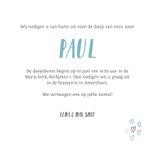 Uitnodiging voor doopsel blauwe regenboog en foto 3