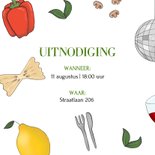 Uitnodiging voor een Italiaans diner 2